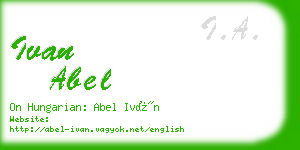 ivan abel business card